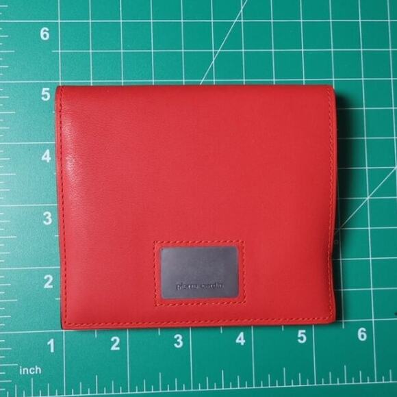 Pierre Cardin Scarlet Red Wallet Bifold 3 Card Slots & Coin Pocket Preppy French - Picture 9 of 10